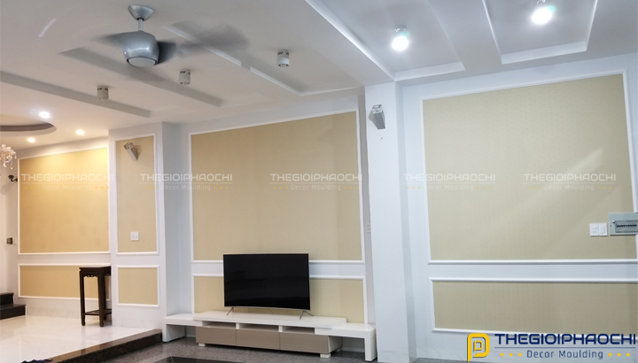 Trang Trí Phào Chỉ Tường Trơn Biệt Thự Phố Nhẹ Nhàng, Cuốn Hút